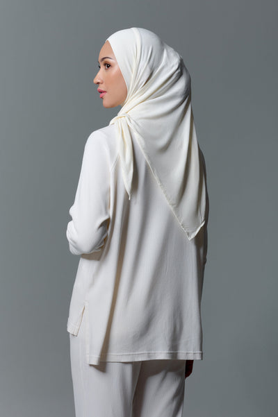 [Anniversary Sale] MECCANISM - GHEA BROKEN WHITE HIJAB INSTAN