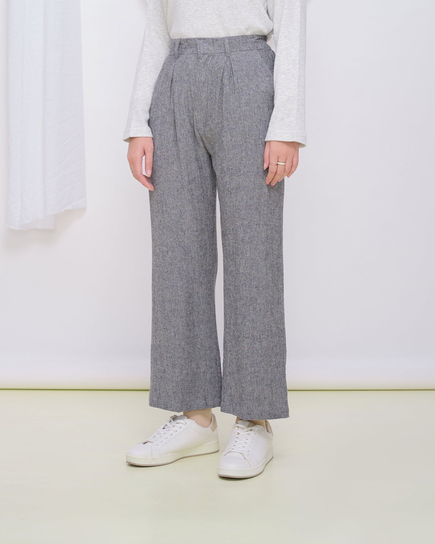 [Anniversary Sale] Meccanism - Idella Dark Grey Pants Pallazo