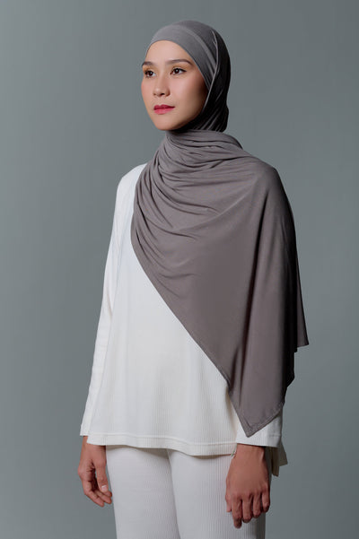 [Anniversary Sale] Meccanism - Indila Grey Pashmina Instan