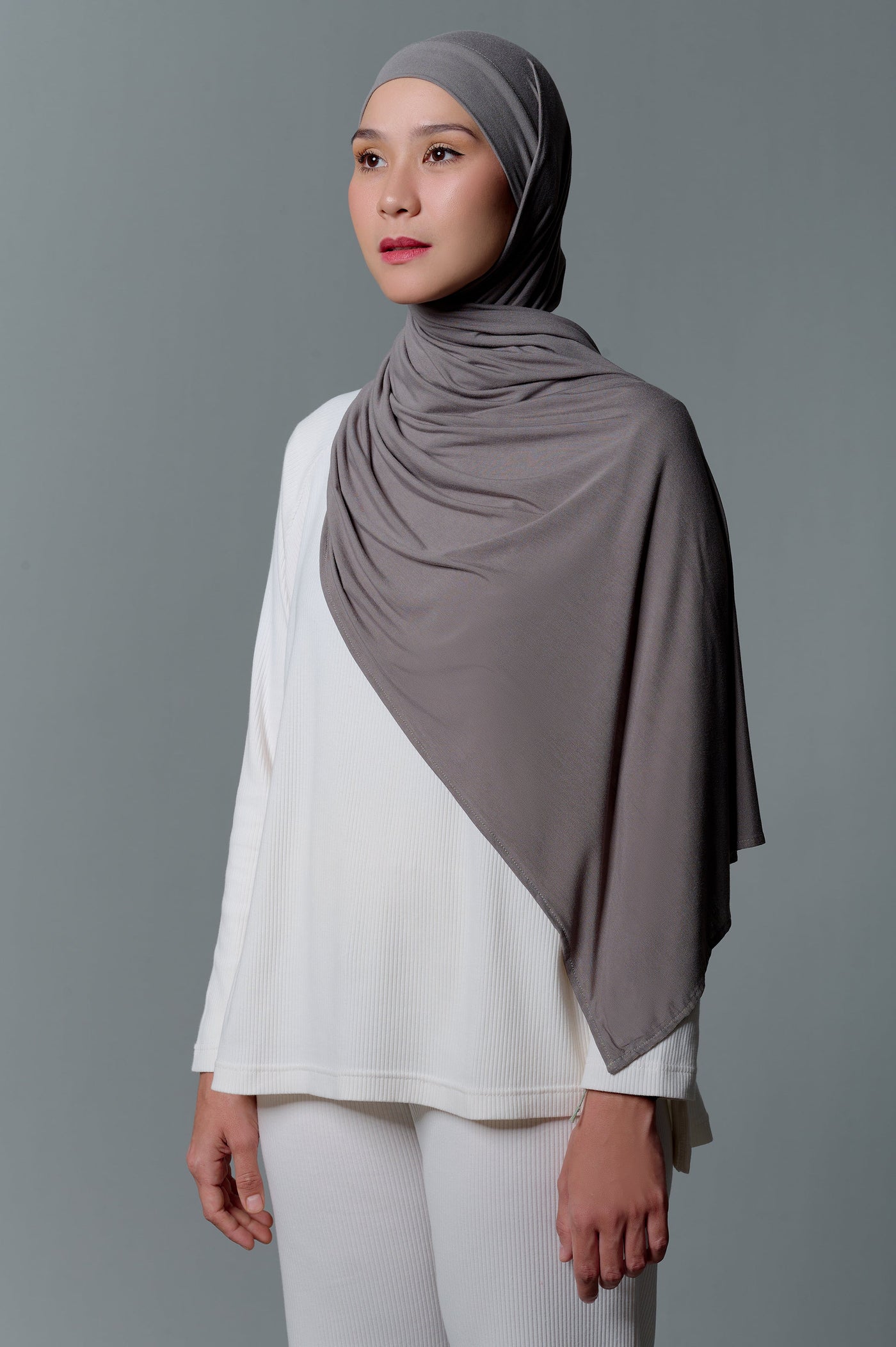 [Anniversary Sale] Meccanism - Indila Grey Pashmina Instan