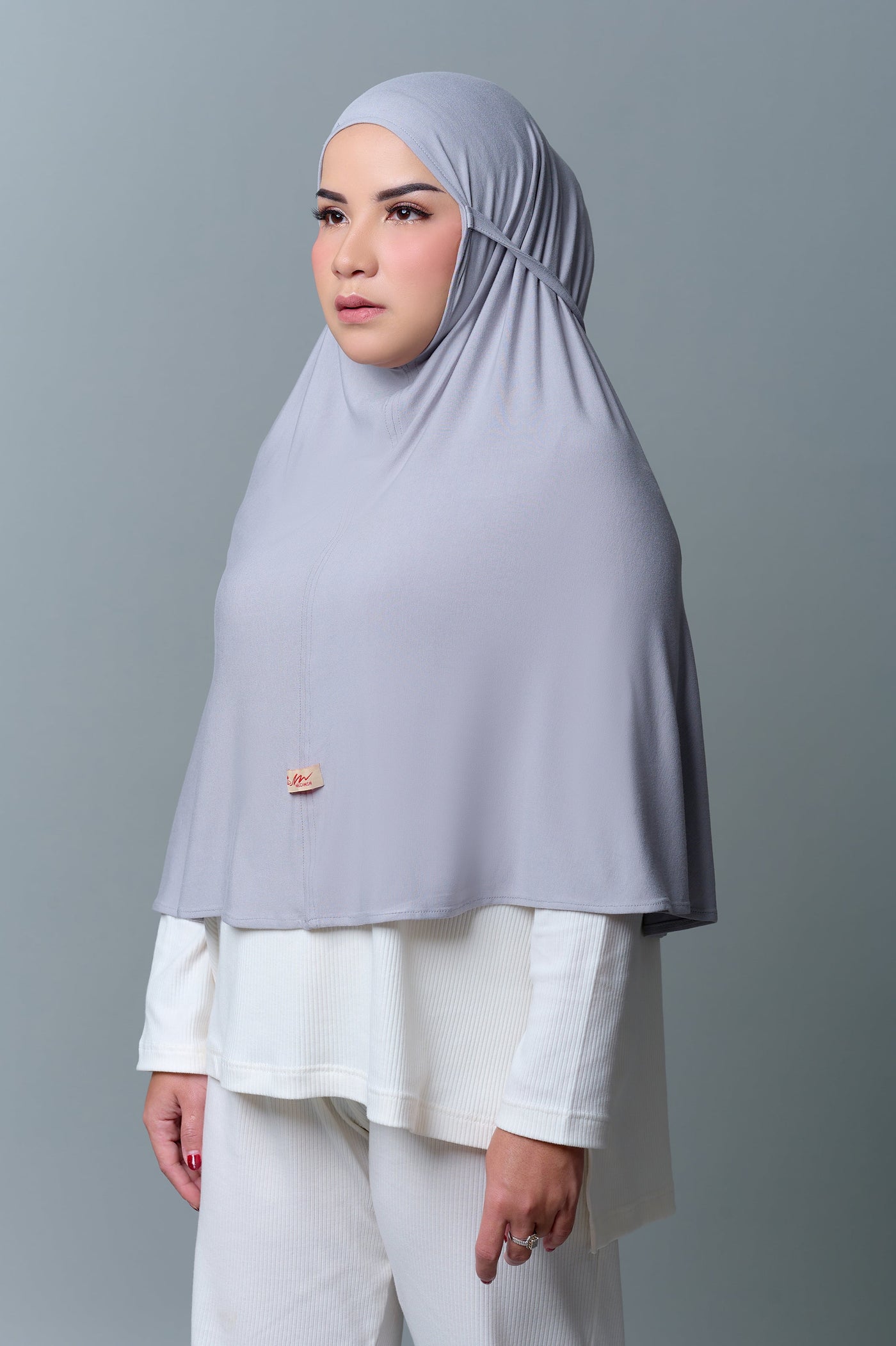 [Anniversary Sale] MECCANISM - QANA SILVER HIJAB INSTAN BERGO