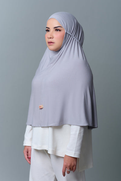 [Anniversary Sale] MECCANISM - QANA SILVER HIJAB INSTAN BERGO