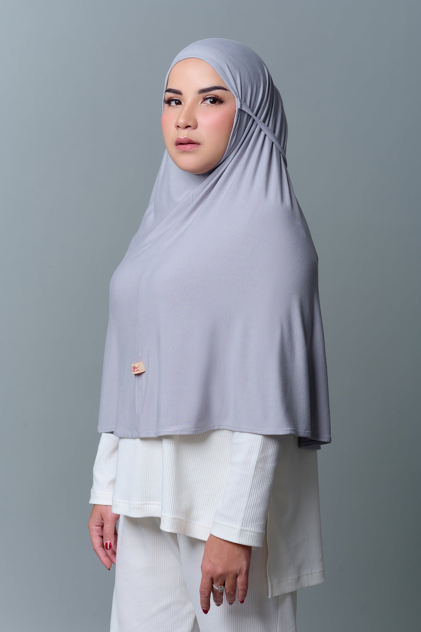 [Anniversary Sale] MECCANISM - QANA SILVER HIJAB INSTAN BERGO