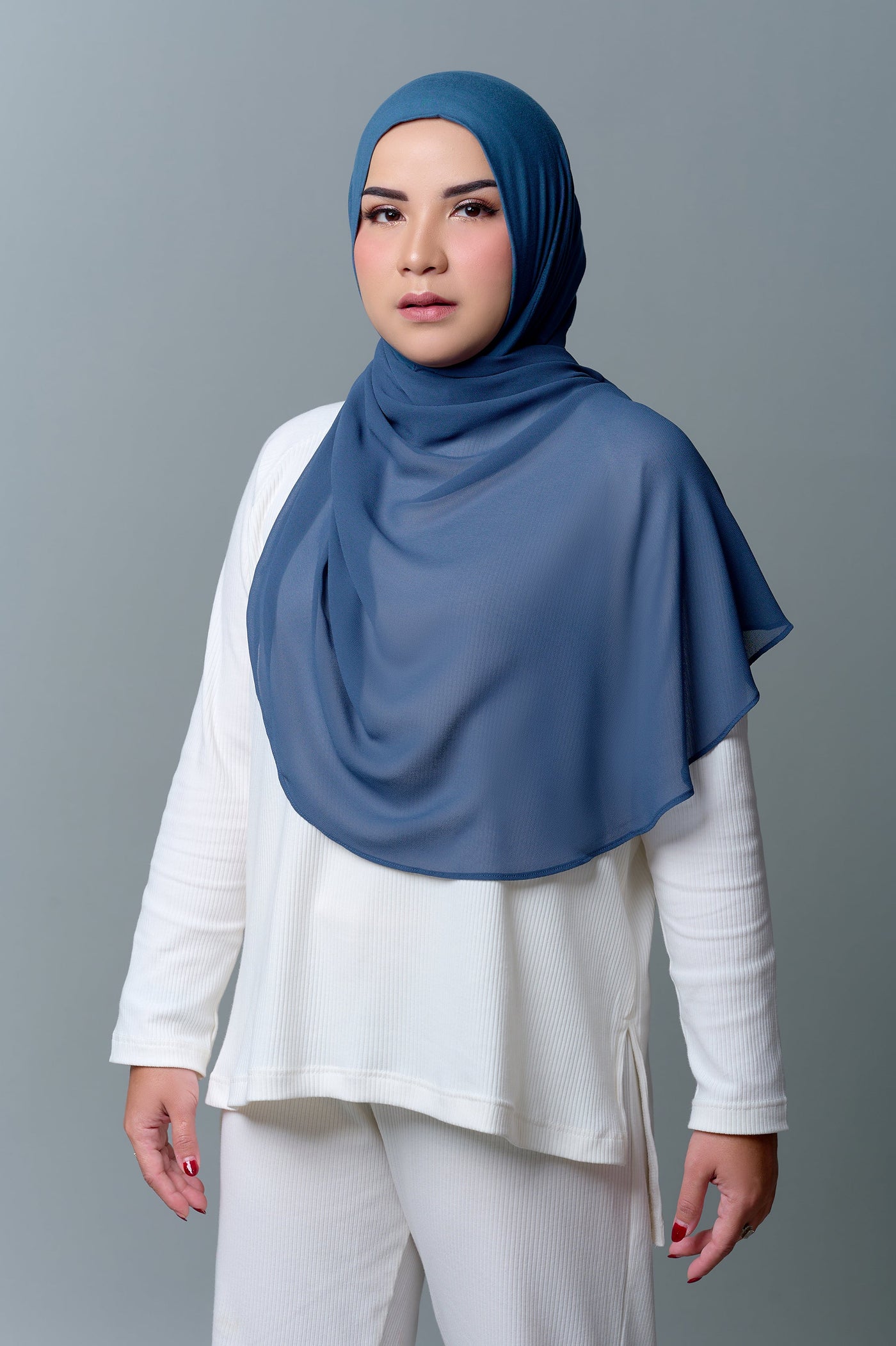 [Anniversary Sale] MECCANISM - QUEENZA MIX CERUTY TURQUOISE PASHMINA INSTAN