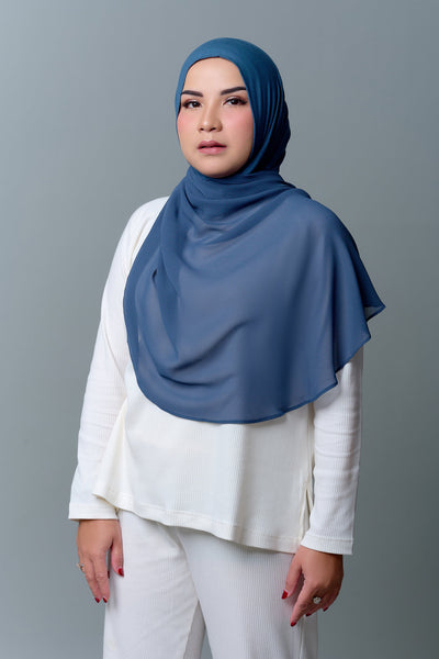 [Anniversary Sale] MECCANISM - QUEENZA MIX CERUTY TURQUOISE PASHMINA INSTAN