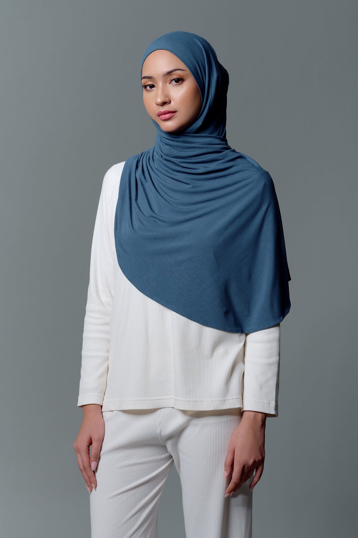 [Anniversary Sale] MECCANISM - QUEENZA SPANDEX TURQUOISE PASHMINA INSTAN