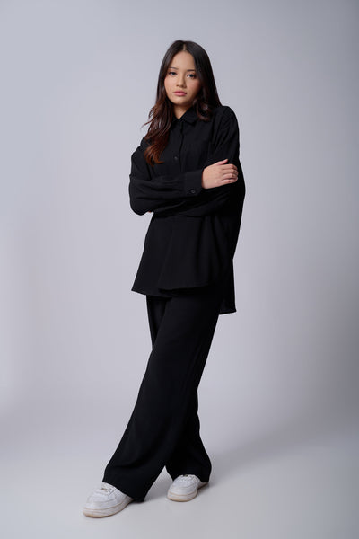 [Anniversary Sale] Meccanism - Renna Black Pants Palazzo